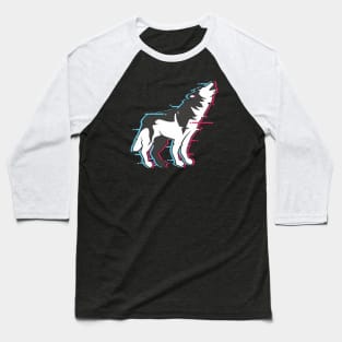 Wolf : glitch effect Baseball T-Shirt